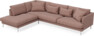 Harper - 3-sits soffa med divan vänster - Rosa