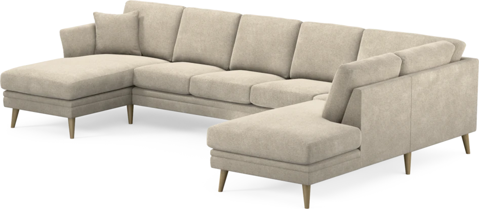 Eden - 3-sits soffa med schäslong vänster och divan höger - Beige