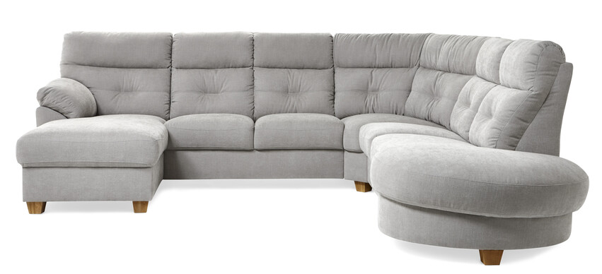 Palermo - Soffa med schäslong och divan - Grå