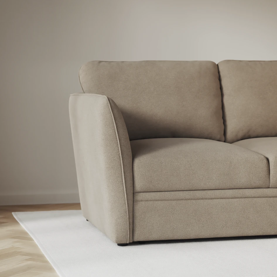 Öland - Bäddsoffa 3-sits, längsbäddad - Beige