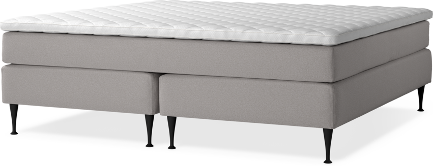 Delux Sense - Kontinentalsäng, dubbelsäng med bäddmadrass - Grå