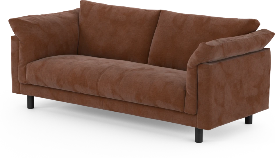 Cherrie - 2,5-sits soffa, hel dyna, fast klädsel - Orange