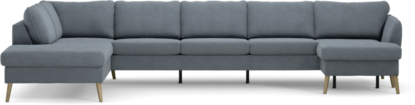 County - 4-sits soffa med divan vänster och schäslong höger - Blå