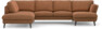 Madison Lux - 2-sits soffa med divan vänster och schäslong höger - Orange