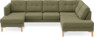 Rio - 3-sits soffa med schäslong vänster och divan höger - Grön
