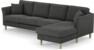 Eden - 3-sits soffa med schäslong - Svart