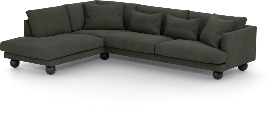 Harper - 3-sits soffa med divan vänster - Grå