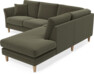 Eden - 2-sits soffa med divan - Brun