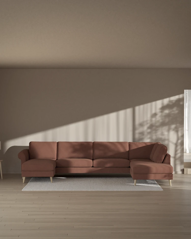 Bridge - 3-sits soffa med schäslong vänster och divan höger - inspiration