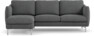 Madison Lux - 2-sits soffa med schäslong vänster - Grå