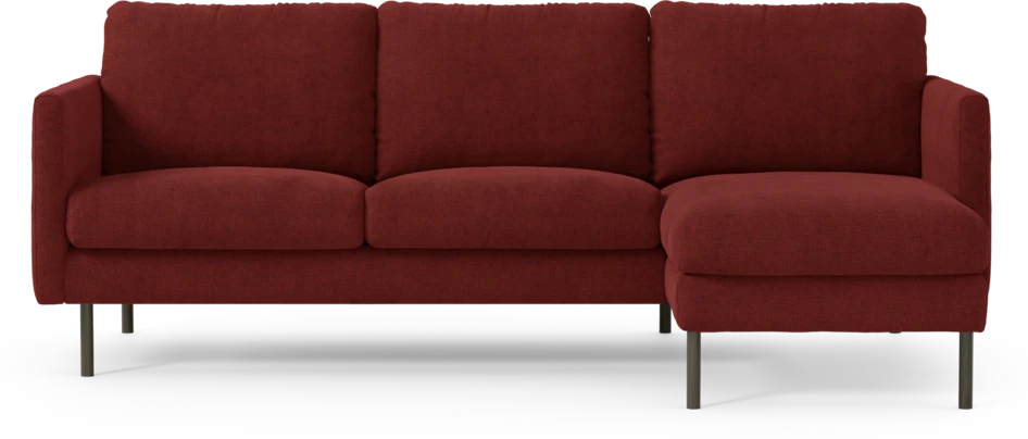 Madison Lux - 2-sits soffa med schäslong höger - Röd