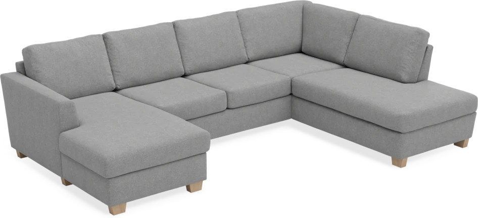 Friday - 3-sits soffa med schäslong vänster och divan höger - Grå