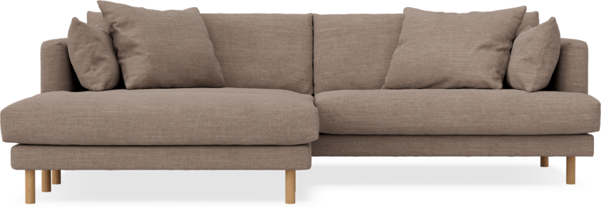Harper - 4-sits med schäslong XL vänster - Brun
