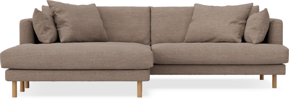 Harper - 4-sits med schäslong XL vänster - Brun