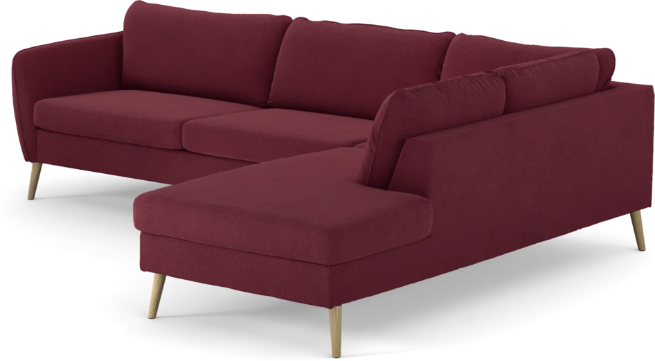 County - 2,5-sits soffa med divan höger - Röd