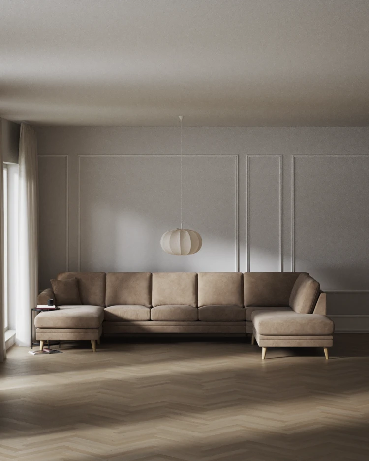Eden - 3-sits soffa med schäslong vänster och divan höger - inspiration