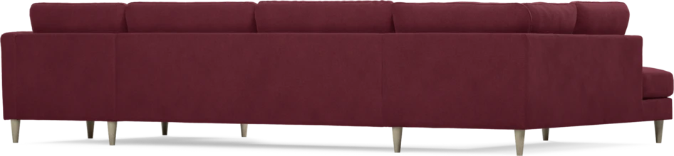 Bridge - 3-sits soffa med divan vänster och schäslong höger - Röd