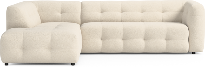 Bella - 3-sits soffa med divan vänster - Vit