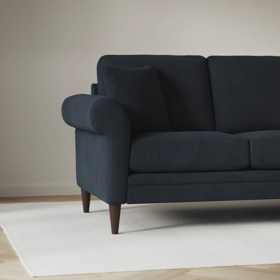 Eden - 3-sits soffa svängd - Blå