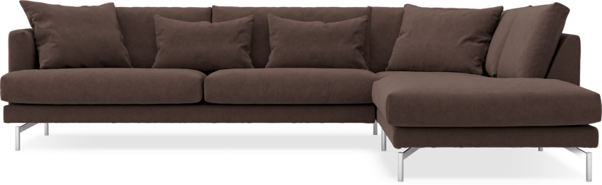 Harper - 3-sits soffa med divan höger - Brun
