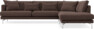 Harper - 3-sits soffa med divan höger - Brun