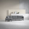 County - 2,5-sits soffa med divan vänster - Grå