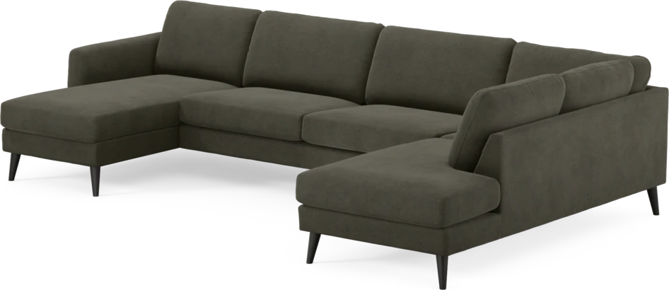 Bridge - 3-sits soffa med schäslong vänster och divan höger - Grå