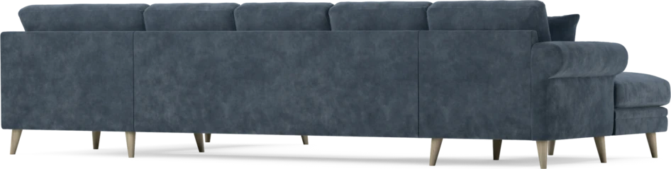 Eden - 3-sits soffa med schäslong vänster och divan höger - Blå