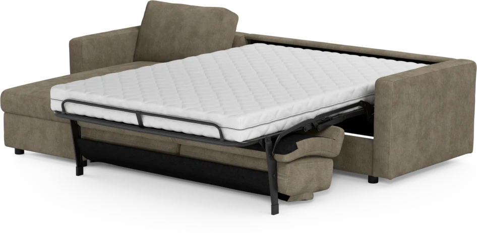 Lindö - Bäddsoffa 2,5-sits med schäslong, vändbar - Beige