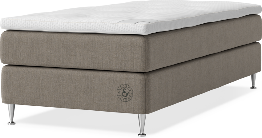 Asperö Comfort - Kontinentalsäng, enkelsäng med bäddmadrass Comfort - Brun