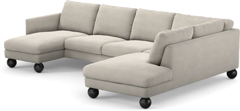 Madison Lux - 2-sits soffa med schäslong vänster och divan höger - Beige