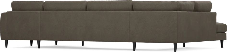 Bridge - 3-sits soffa med divan vänster och schäslong höger - Brun