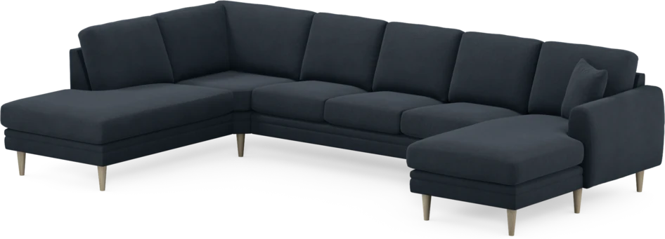 Eden - 3-sits soffa med divan vänster och schäslong höger - Blå