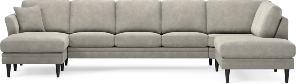 Eden - 3-sits soffa med schäslong vänster och divan höger - Grå