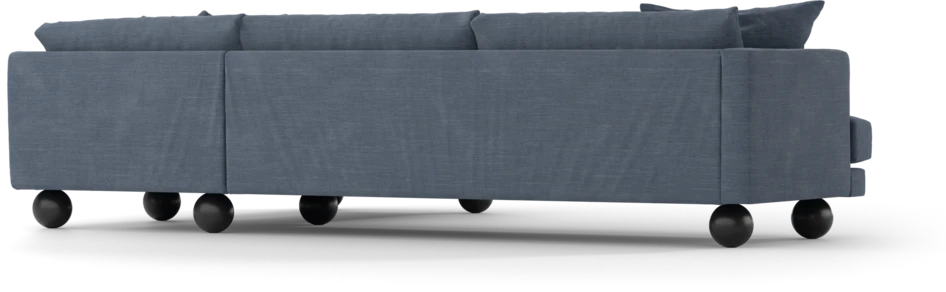 Harper - 3-sits soffa med divan höger - Blå