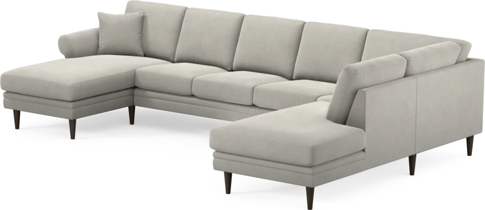 Eden - 3-sits soffa med schäslong vänster och divan höger - Grå