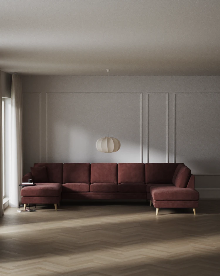 Eden - 3-sits soffa med schäslong vänster och divan höger - inspiration