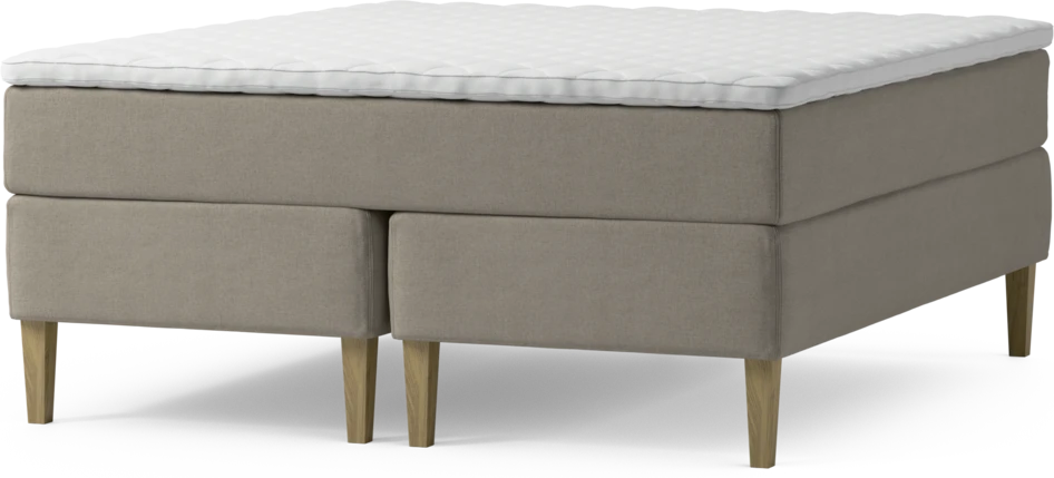 Delux Dream - Kontinentalsäng, dubbelsäng med bäddmadrass och sängben - Beige