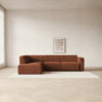Ruby - 2-sits soffa med divan vänster - Orange