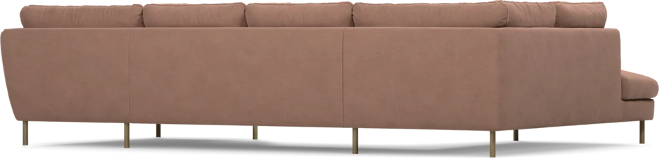 Madison - 2-sits soffa med divan vänster och schäslong höger - Rosa