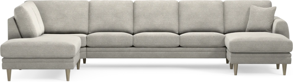 Eden - 3-sits soffa med divan vänster och schäslong höger - Grå