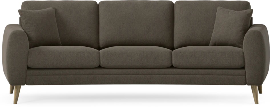Eden - 3-sits soffa svängd - Brun