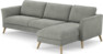 Bridge - 3-sits soffa med schäslong höger - Grå