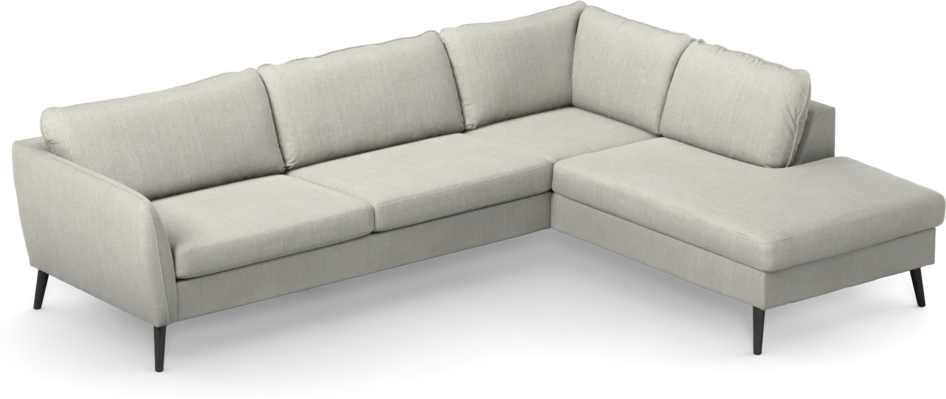 County - 2,5-sits soffa med divan höger - Grå