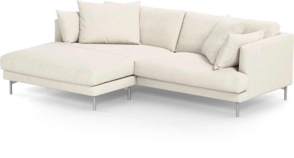 Harper - 4-sits med schäslong XL vänster - Vit