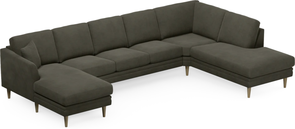 Eden - 3-sits soffa med schäslong vänster och divan höger - Grå