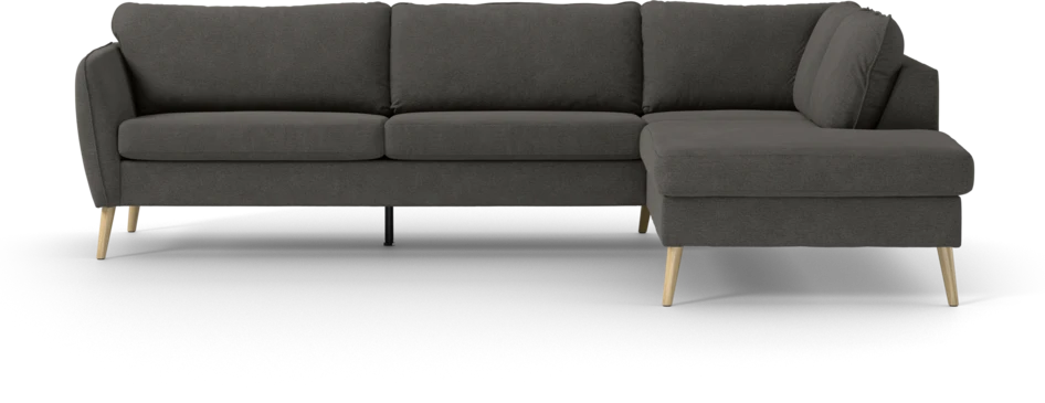 County - 2,5-sits soffa med divan höger - Brun