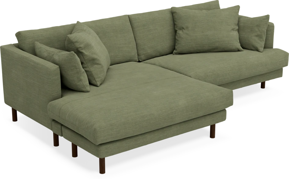 Harper - 4-sits med schäslong XL vänster - Grön