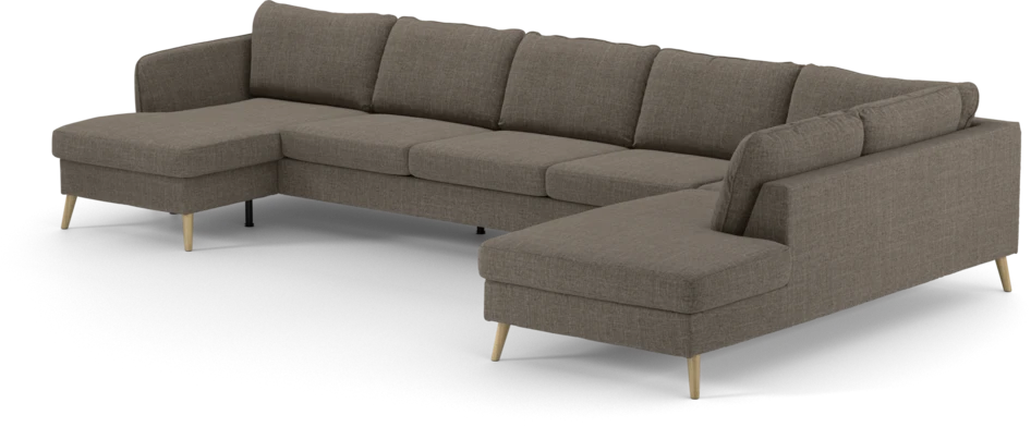 County - 4-sits soffa med schäslong vänster och divan höger - Brun