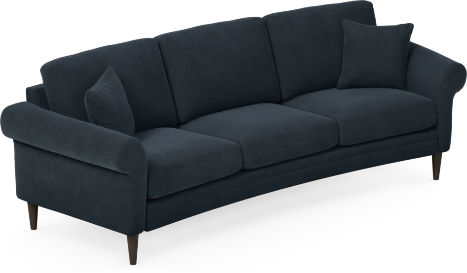 Eden - 3-sits soffa svängd - Blå